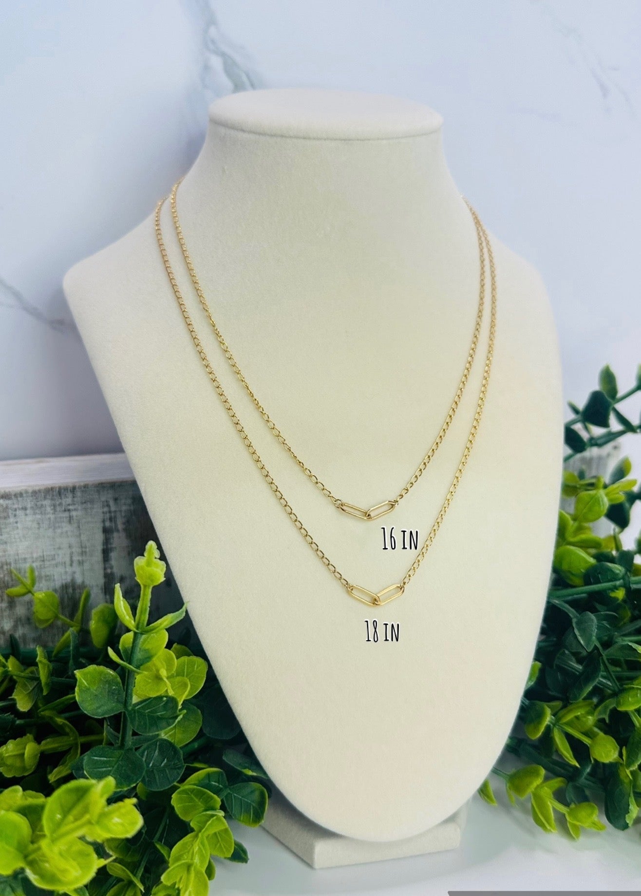 Linked Chain Necklace, Multiple Metals