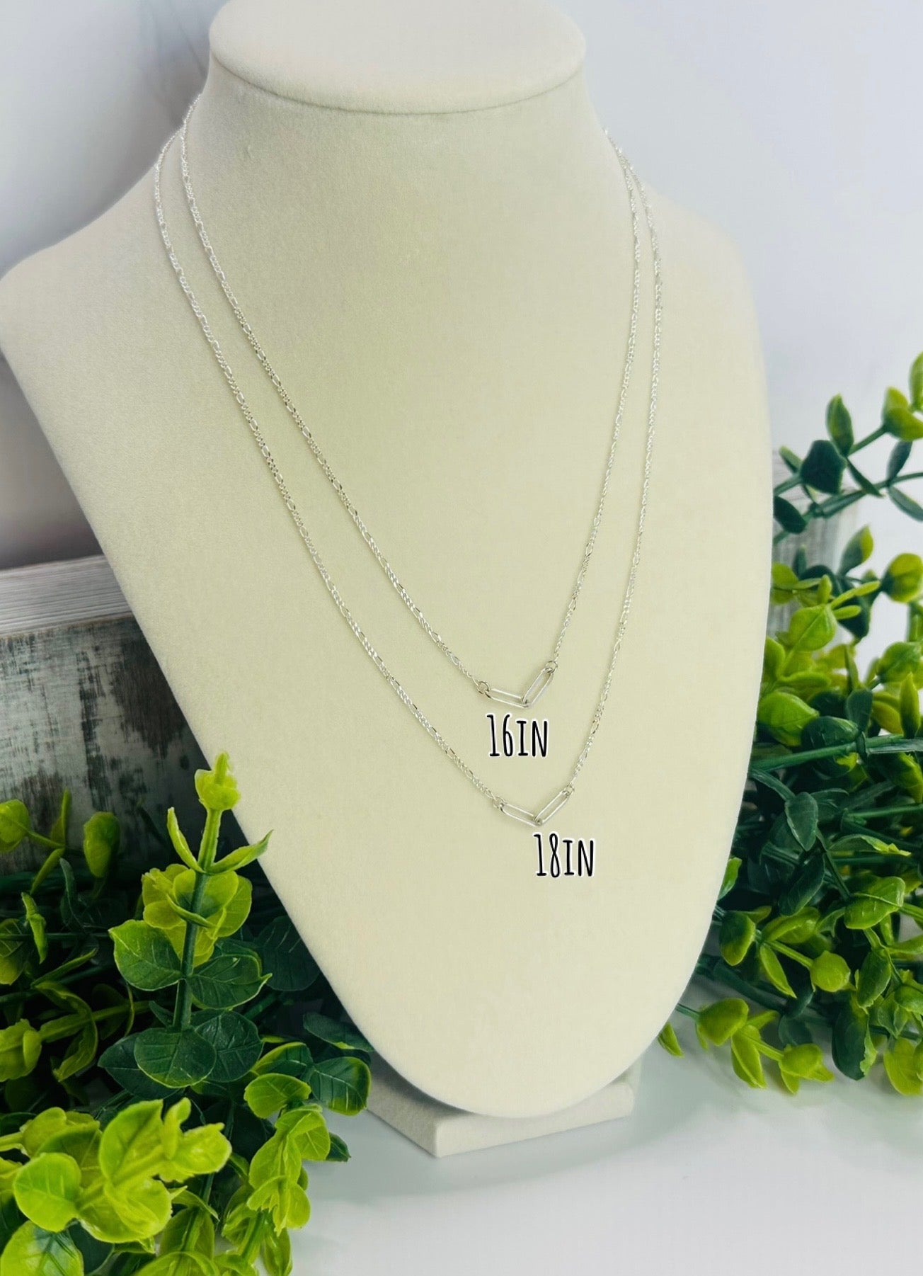 Linked Chain Necklace, Multiple Metals