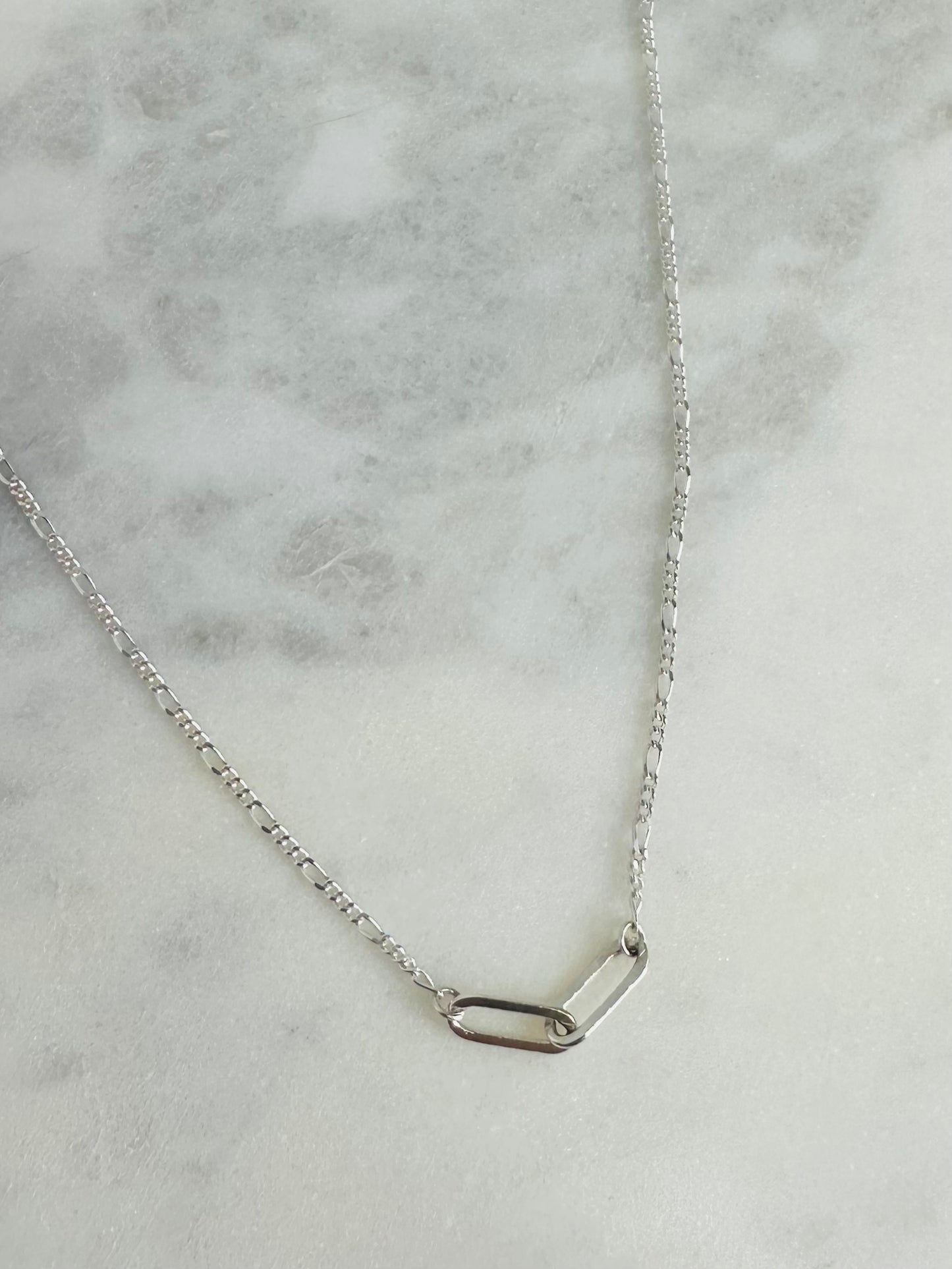 Linked Chain Necklace, Multiple Metals